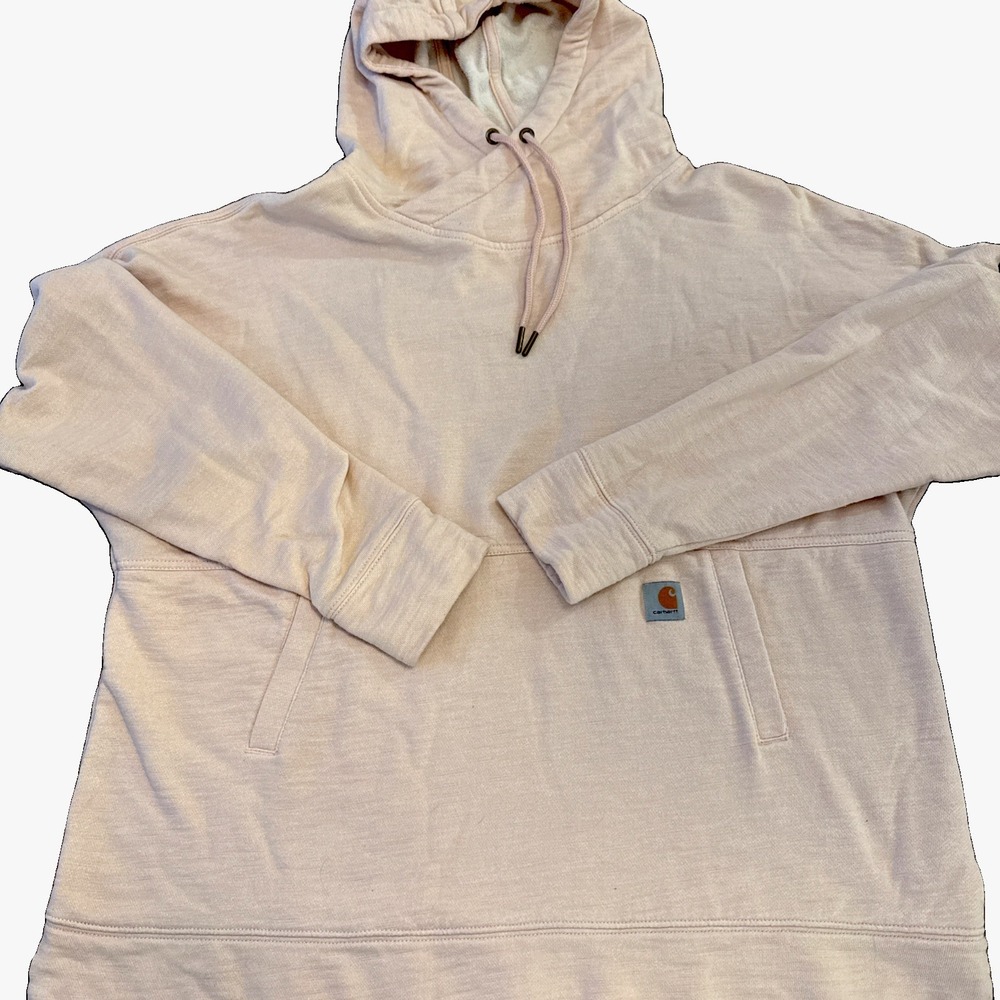 Carhartt Newberry Relaxed Fit Pullover Hoodie Sweatshirt Womens Size XL Pink